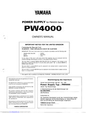 Yamaha PW4000 Owner's Manual