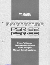 Yamaha PortaTone PSR-82 Owner's Manual