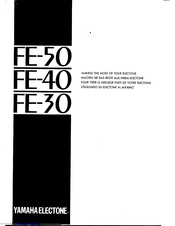 Yamaha Electone FE-40 Manual