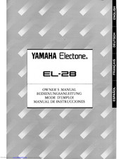 Yamaha Electone EL-28 Owner's Manual
