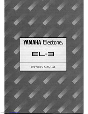 Yamaha Electone EL-3 Owner's Manual