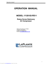 Laplante V120103-RS11 Operation Manual