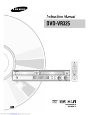 Samsung DVD-VR325DVD-VR325 Instruction Manual