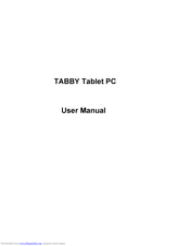 Tabby Tablet User Manual