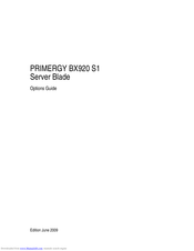 Fujitsu PRIMERGY BX920 S1 Options Manual