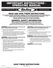 Air King AKF100H Operating Manual