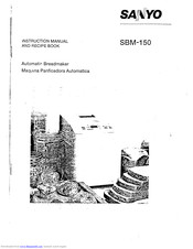 SANYO SBM-150 Instruction Manual And Recipe Booklet