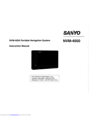 SANYO NVM-4050 Instruction Manual