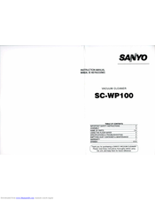 Sanyo SC-WP1000 Instruction Manual