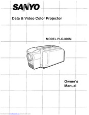 SANYO PLC-300M Owner's Manual