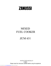 Zanussi ZCM 631 Instruction Booklet