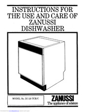 Zanussi DI 110 TCR/C Instructions For Use Manual