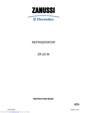 Zanussi Electrolux ZR 23 W Instruction Book