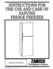 Zanussi DF47/51FF Instructions For Use Manual
