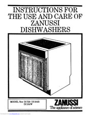 Zanussi DI 720 Instructions For Use Manual