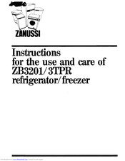 Zanussi ZB3201/3TPR Instructions For Use Manual
