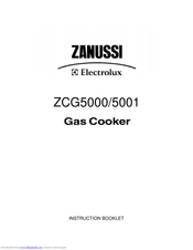 Zanussi ZCG5001 Instruction Booklet