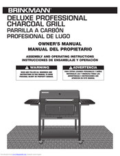 Brinkmann DELUXE PROFESSIONAL CHARCOAL GRILL Owner's Manual