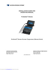 Waters Network Systems ProSwitch-Xtreme Installation Manual And Operating Manual