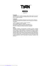 TYAN S5221 User Manual