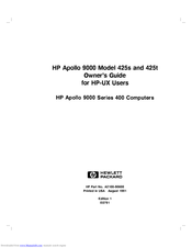 HP Apollo 9000 425t Manual
