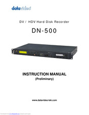 Datavideo DN-500 Instruction Manual