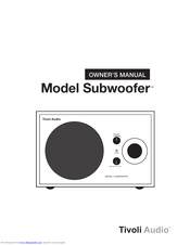 Tivoli Audio Subwoofer Owner's Manual