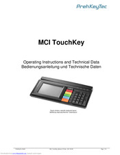 PrehKeyTec MCI TouchKey Operating Instructions And Technical Data