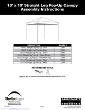 ShelterLogic 22565 Assembly Instructions Manual