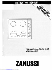 Zanussi VCH 5005 RZ Instruction Booklet