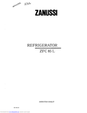 Zanussi ZFC 85 R Instruction Booklet