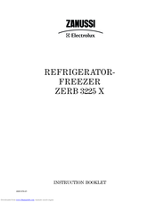 Zanussi Electrolux ZERB 3225 X Instruction Booklet