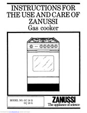 Zanussi GC 18 G Instructions For Use And Care Manual