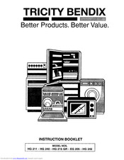 TRICITY BENDIX HG 211 B Instruction Booklet