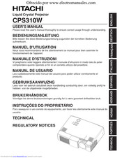 Hitachi CP-S310W User Manual
