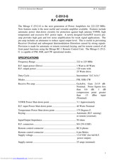 Mirage C-2512-G Instruction Manual
