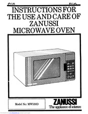Zanussi MW530D Instructions For Use And Care Manual
