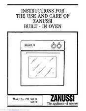 Zanussi FBI 553 W Instructions For Use And Care Manual