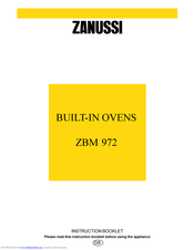 Zanussi ZBM 972 Instruction Booklet