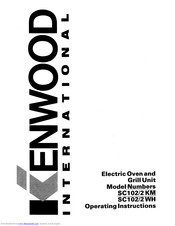 Kenwood SC102/2WH Operating Instructions And Owner's Manual