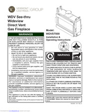 Vermont Castings WDVST500 Installation & Operating Instructions Manual