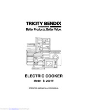 TRICITY BENDIX SI 250 W Operating And Installation Manual
