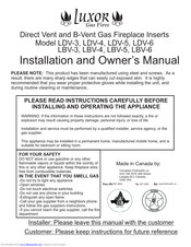 Luxor LDV-3 Installation And Owner's Manual