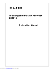 Elmo ProVidient EMR-16 Instruction Manual