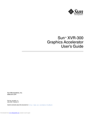 Sun Microsystems XVR-300 User Manual