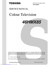 Toshiba 46HMX85 Service Manual