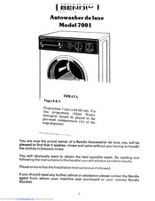 BENDIX 7001 Installation And Instruction Manual