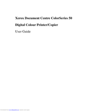 Xerox Document Centre ColorSeries 50 User Manual