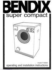 BENDIX Super Compact 71968A Operating And Installation Instructions