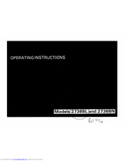 TRICITY BENDIX 2736BL Operating Instructions Manual